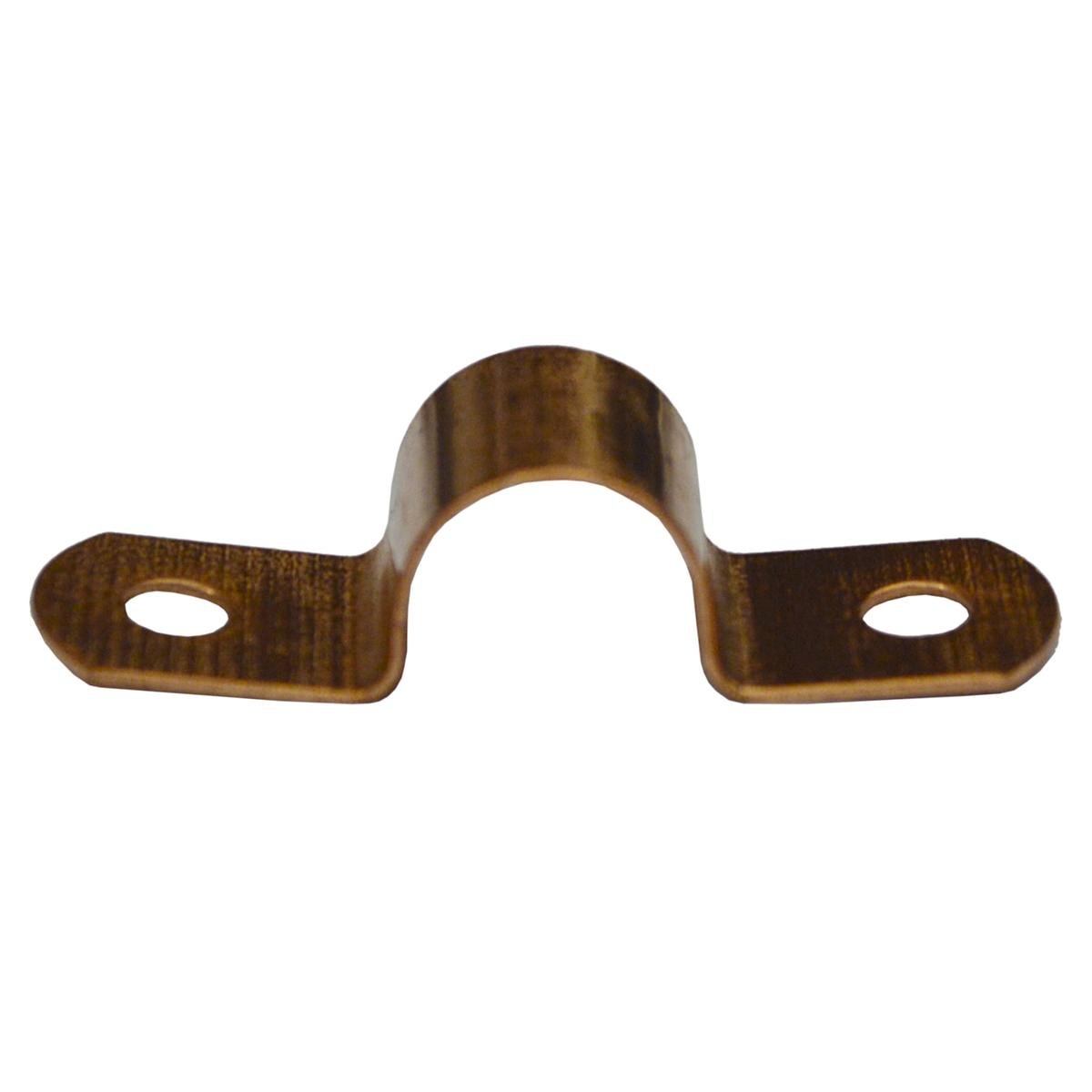 Kinetic 8mm Copper Pipe Saddle Clips - Pack of 10 - Durable Copper