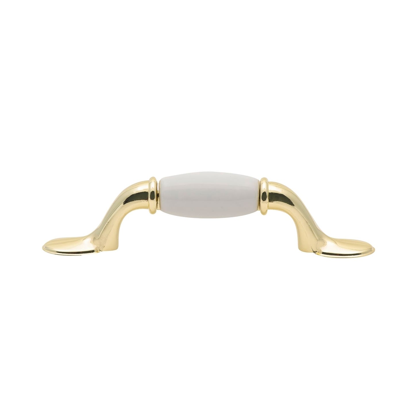 Prestige Handle - 76mm - White Ceramic - Gold