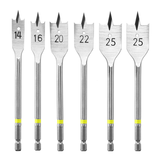 Ryobi Spade Bit Set - 14-25mm - 6 Piece