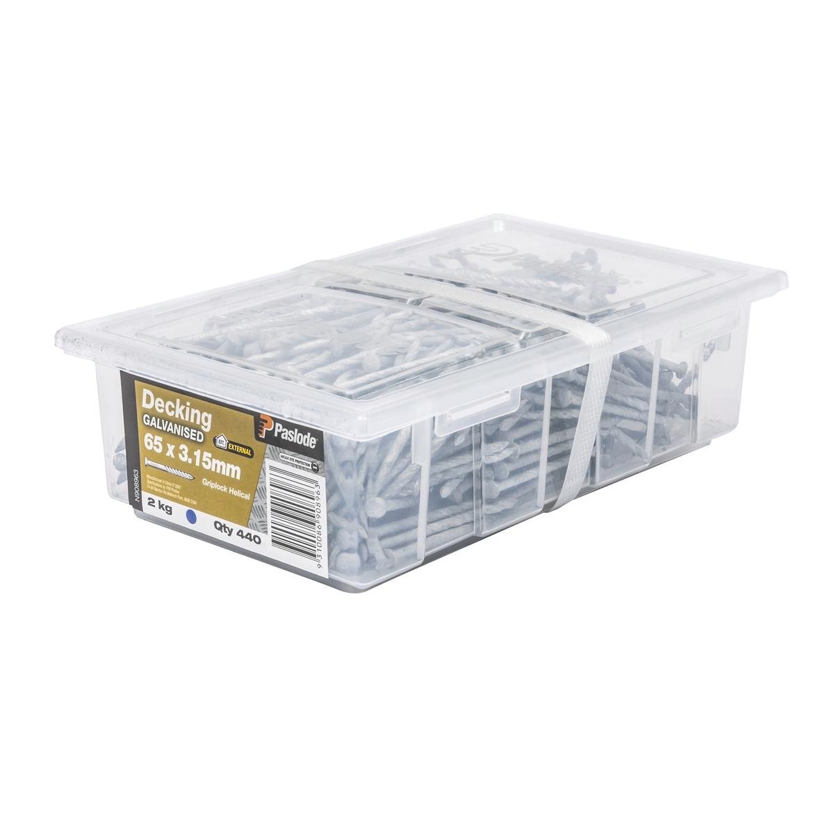 Paslode Griplock Nails 65mm 3.15mm Galvanised 440 Pack Heavy Duty