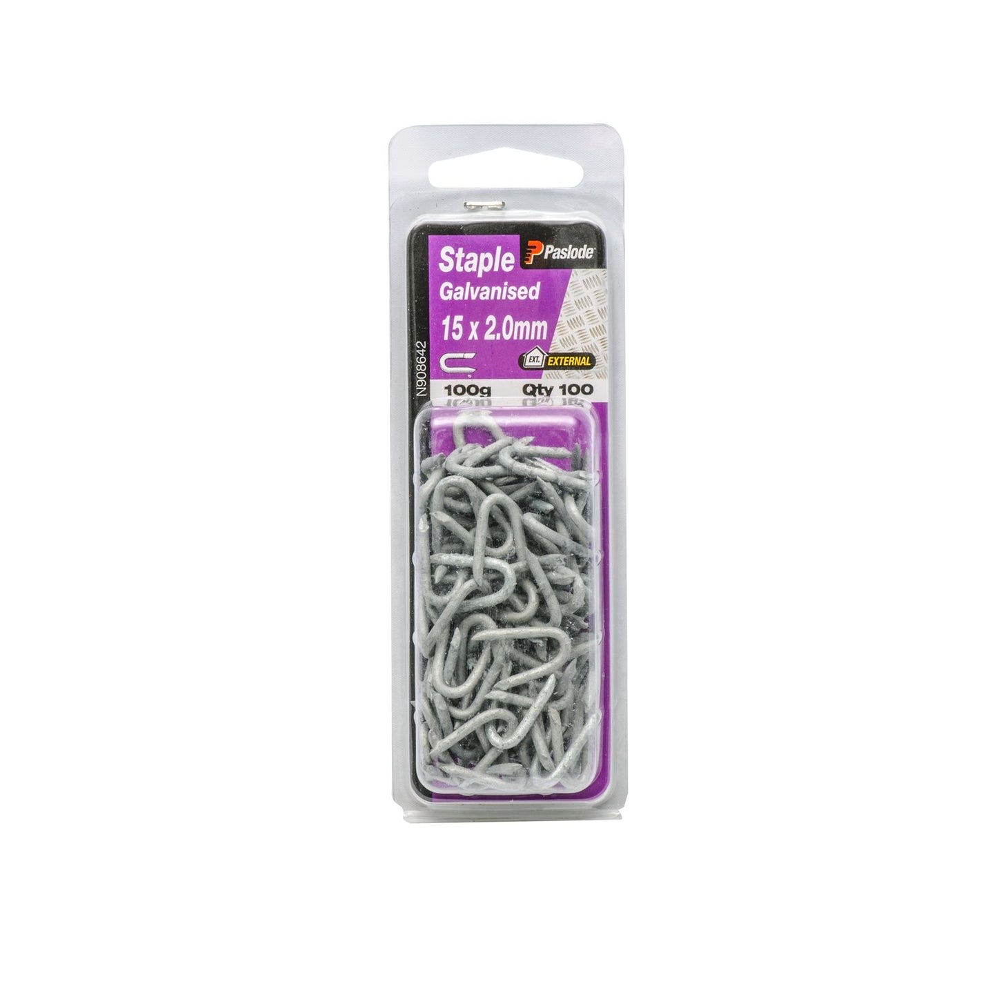 Paslode Galvanised Staple Nail - 15mm - 100g