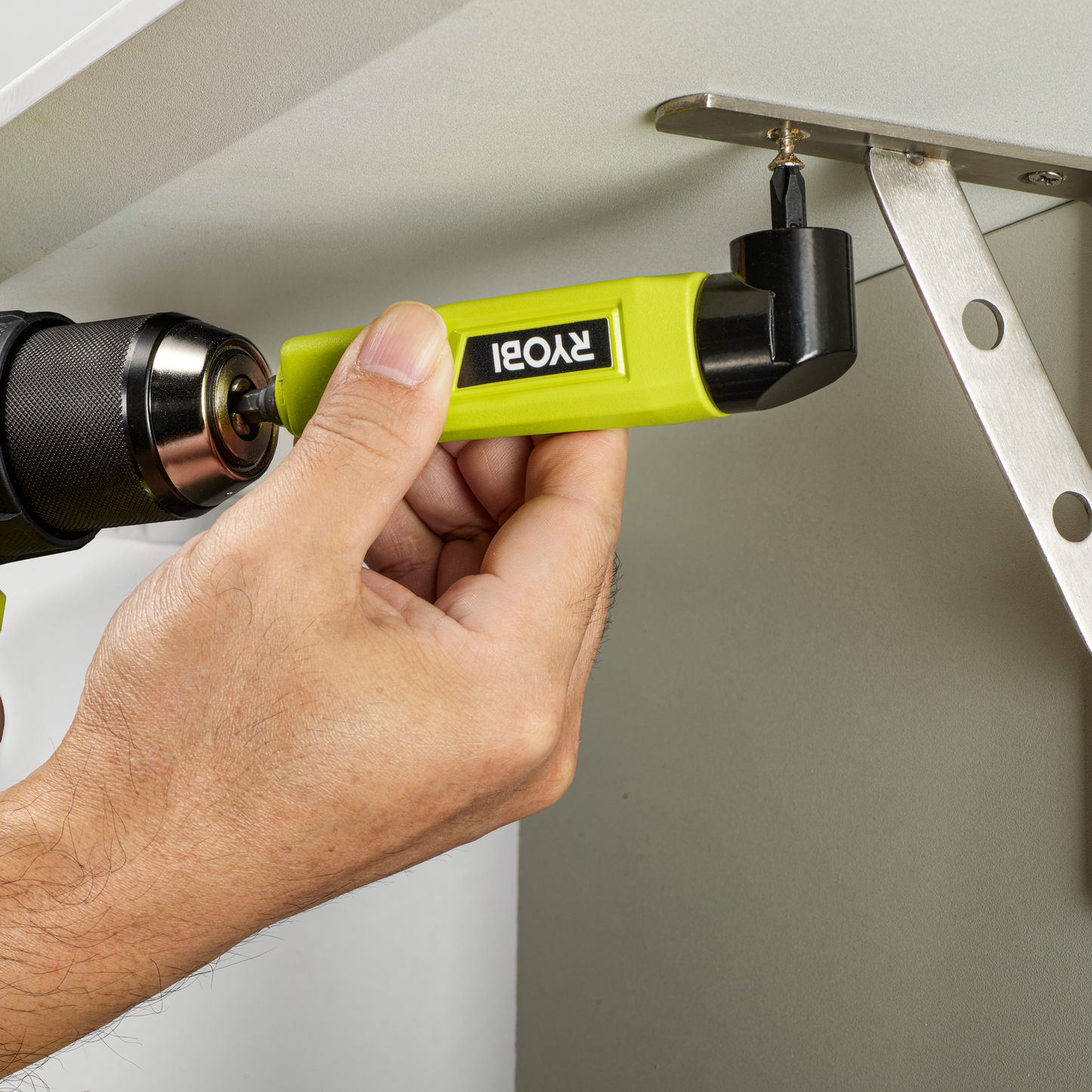 Ryobi Right Angle Drill Adaptor - 90° - 25mm Bit - 2 Piece