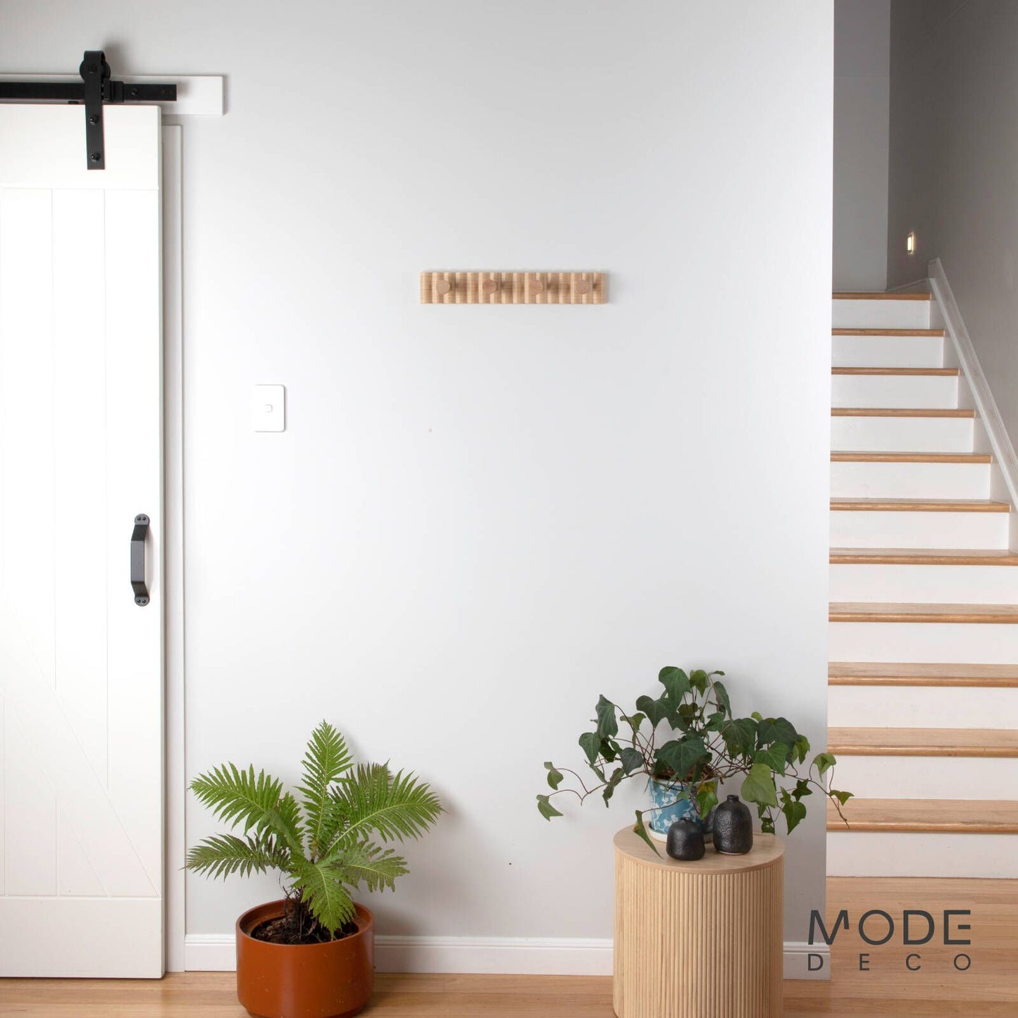 Mode Timber Hook Rack - 4 Hooks - 450 x 77mm