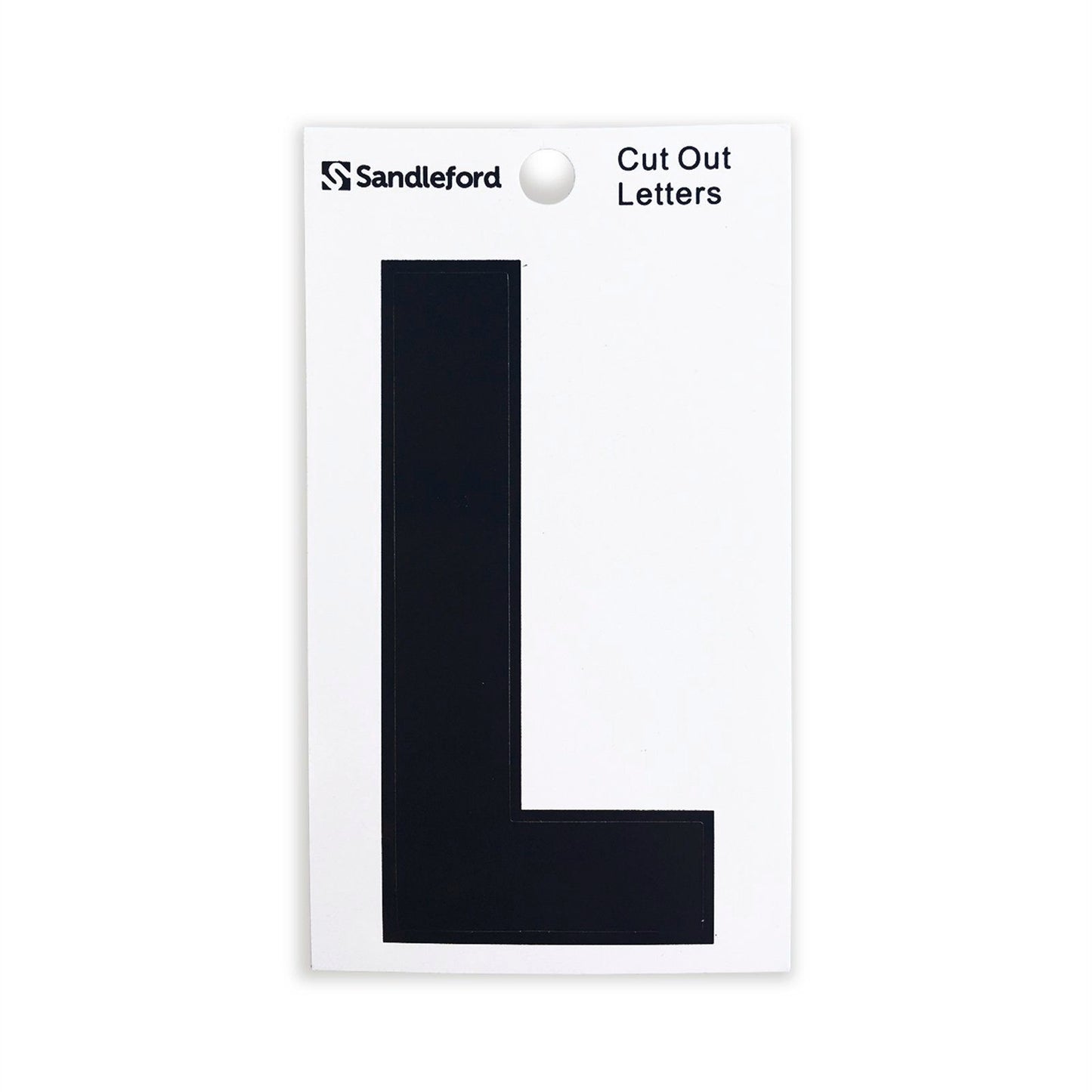 Sandleford Black Cut Out Self Adhesive House Letter L - 85mm