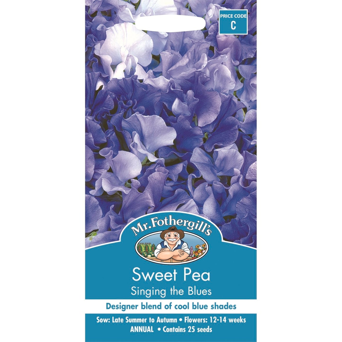 Mr Fothergill Sweet Pea Singing the Blues Seeds