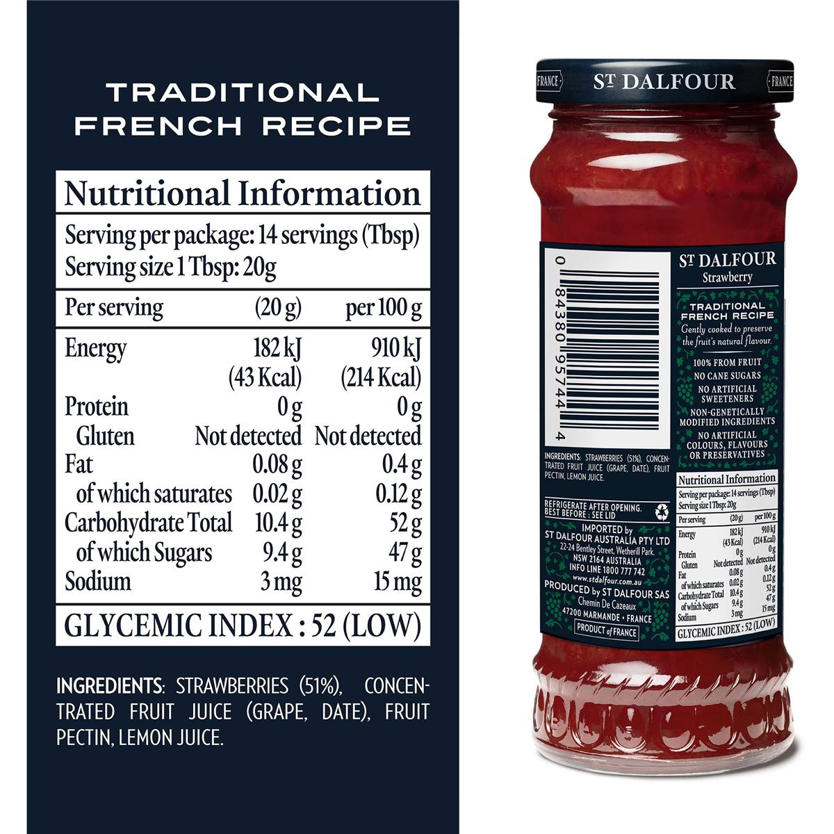 St Dalfour Strawberry 284g