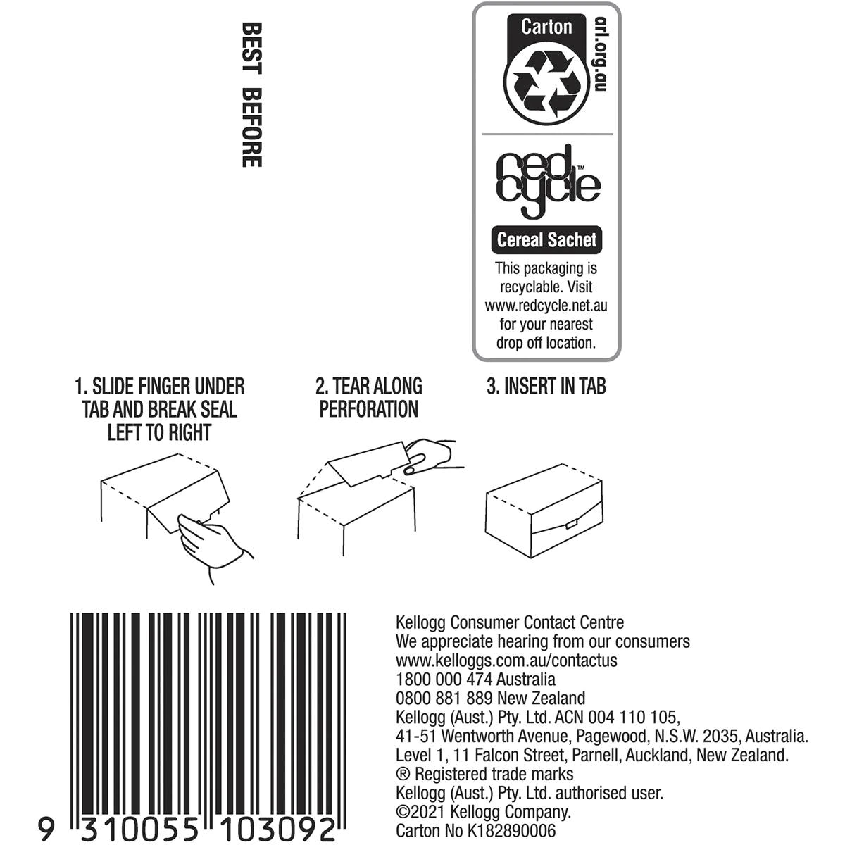 Kellogg's Variety Assorted Breakfast Cereals 8 Pack