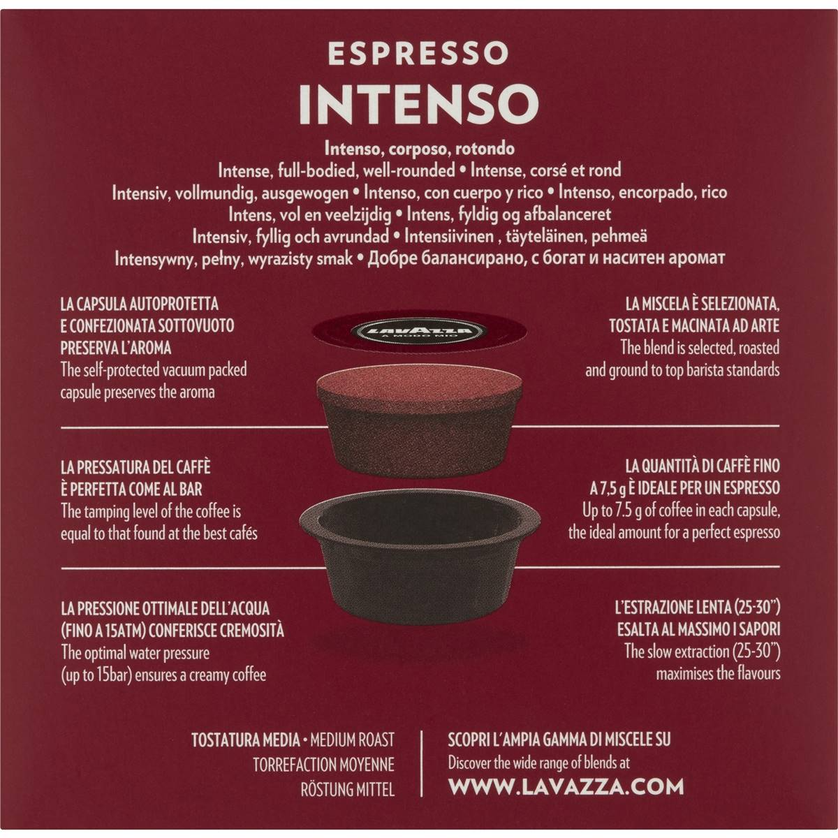 Lavazza Intenso A Modo Mio Coffee Pods 16 Pack Each