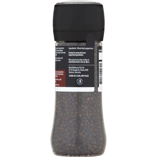 Mckenzie's Whole Black Peppercorns Grinder 200g