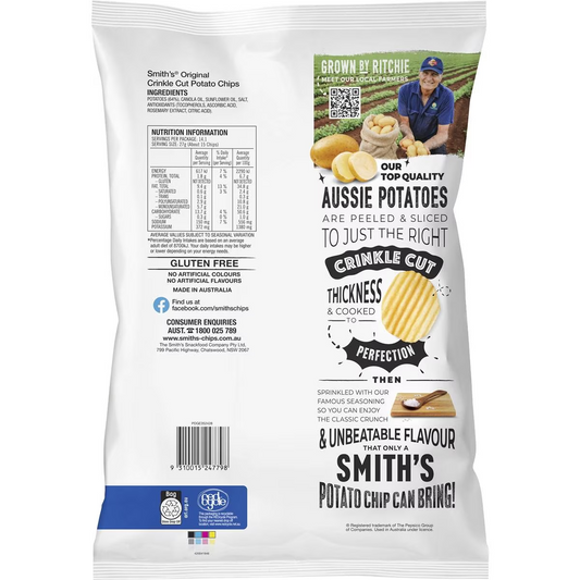 Smith's Crinkle Cut Chips Party Size Original 380g