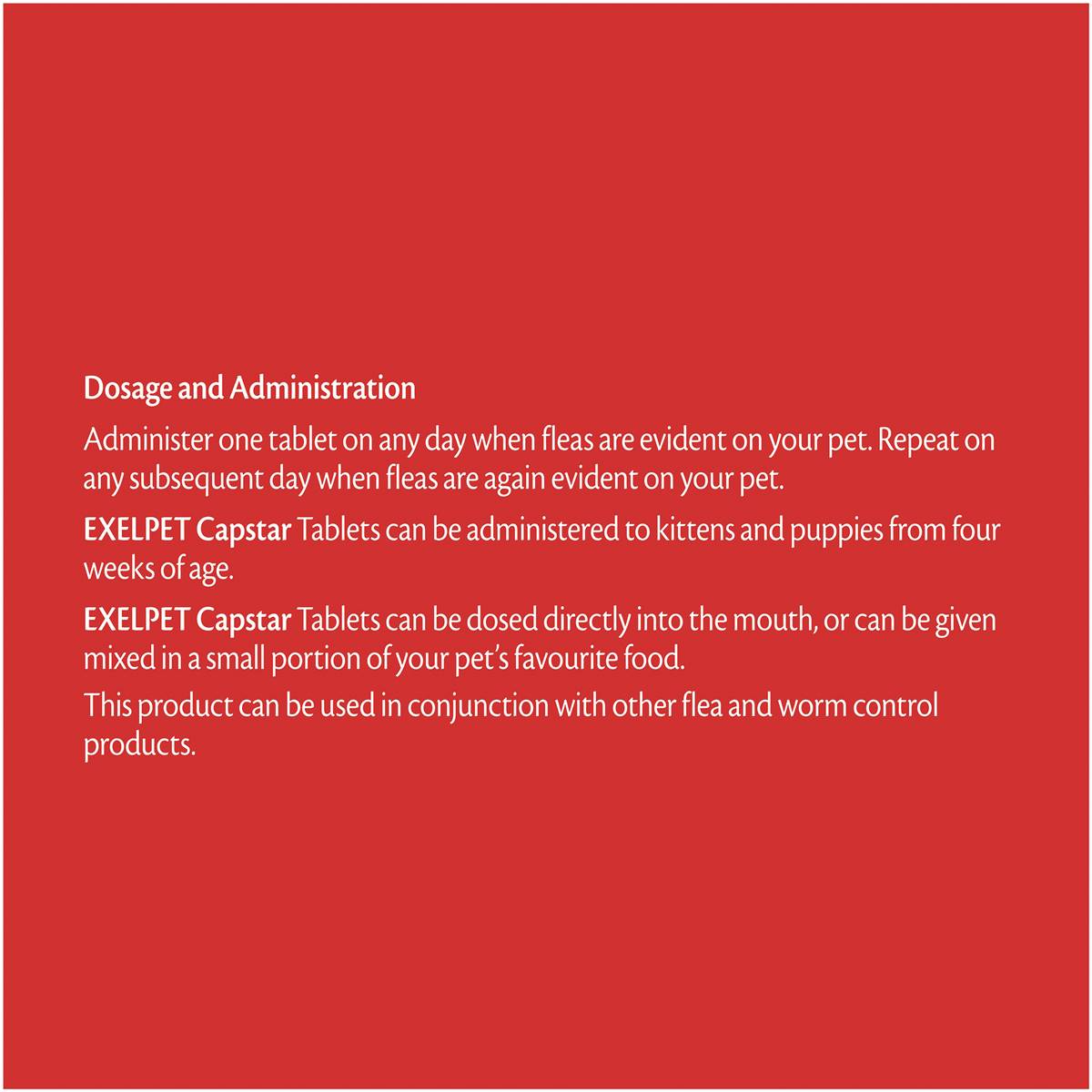 Exelpet Capstar Flea Treatment For Cat / Small Dog 6 pack