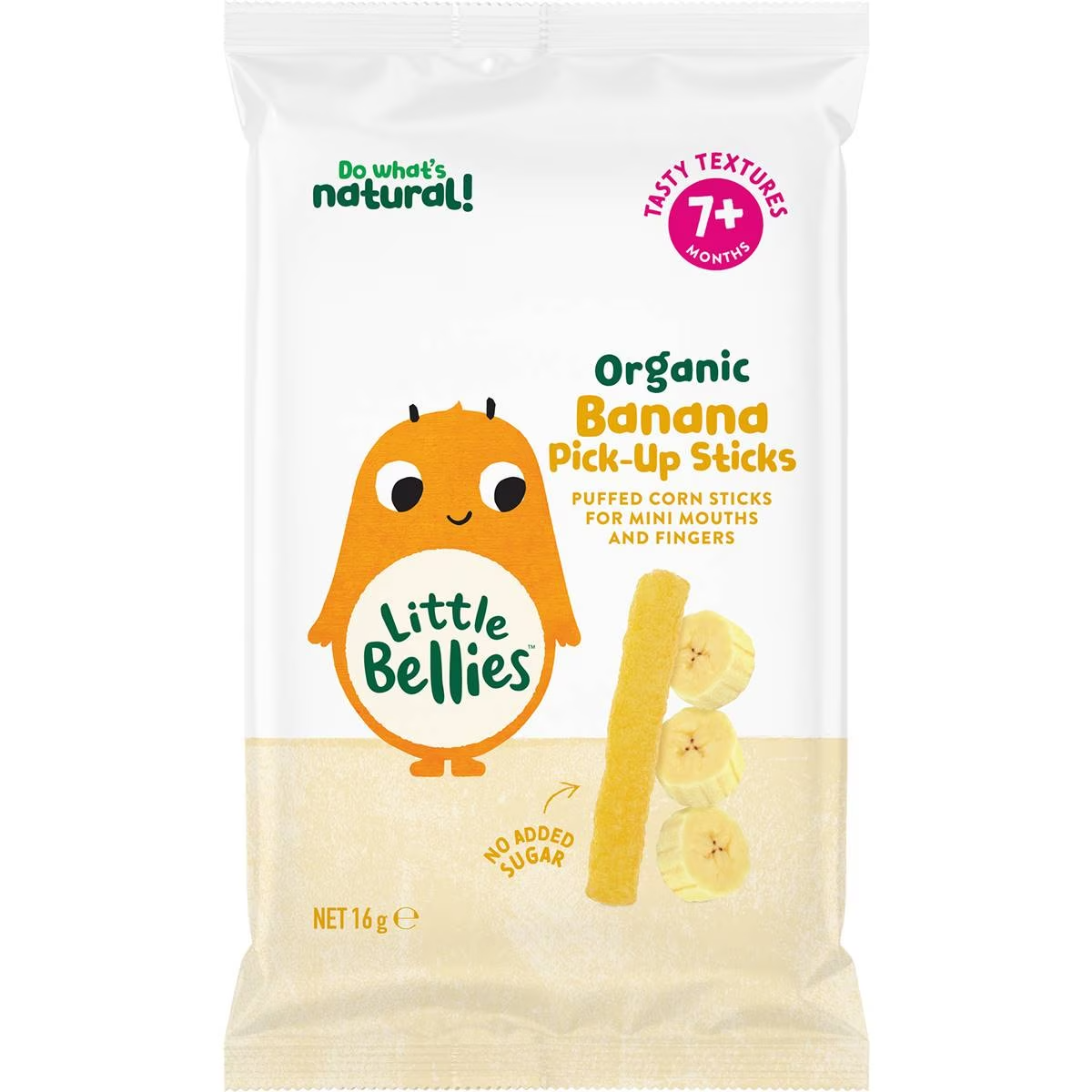 Little Bellies Organic Banana Pick-Up Sticks 16g
