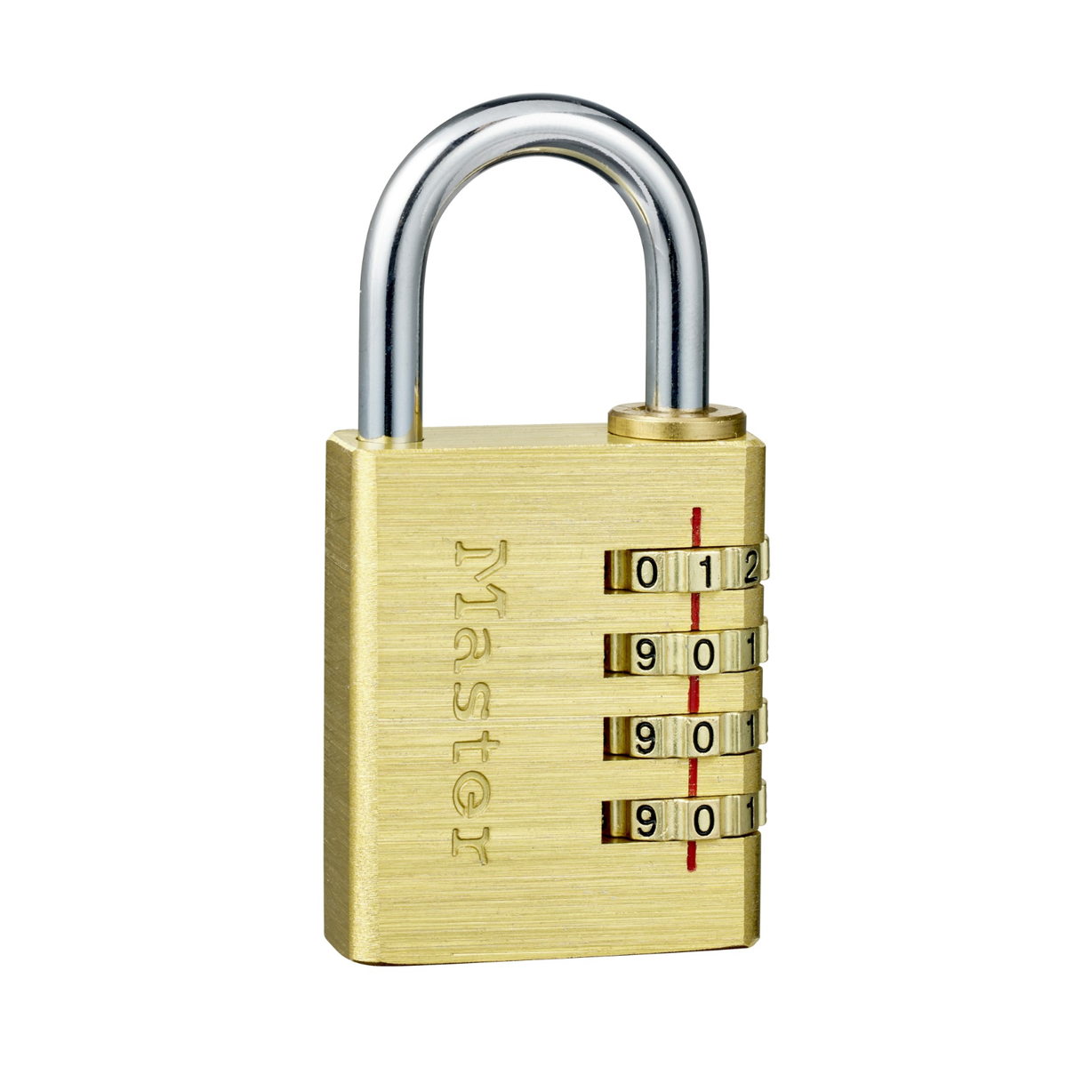 Master Lock 40mm Brass Combination Padlock - Aluminum - Durable - Keyless
