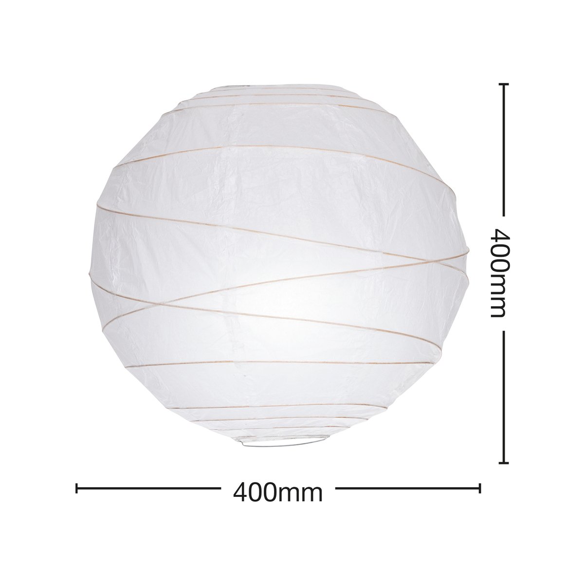Palla White Paper Shade 40cm Diameter Easy Fit Ceiling Lamp