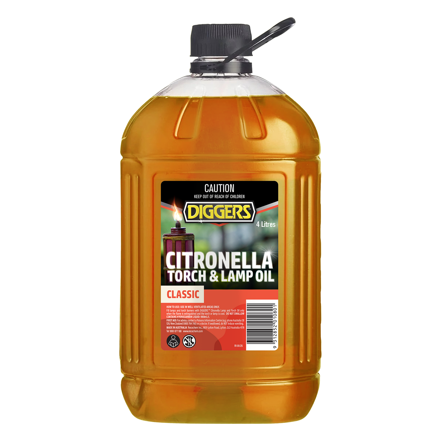 DIGGERS Classic Citronella Torch And Lamp Oil - 4L