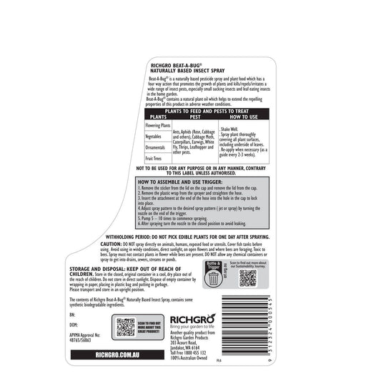 Richgro Beat-A-Bug Naturally Based Insect Spray 3L