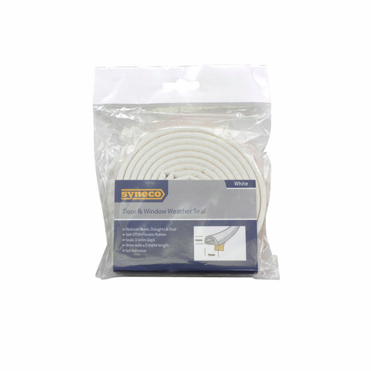 Syneco D Type Door Seal - 9 x 5.5mm x 5m