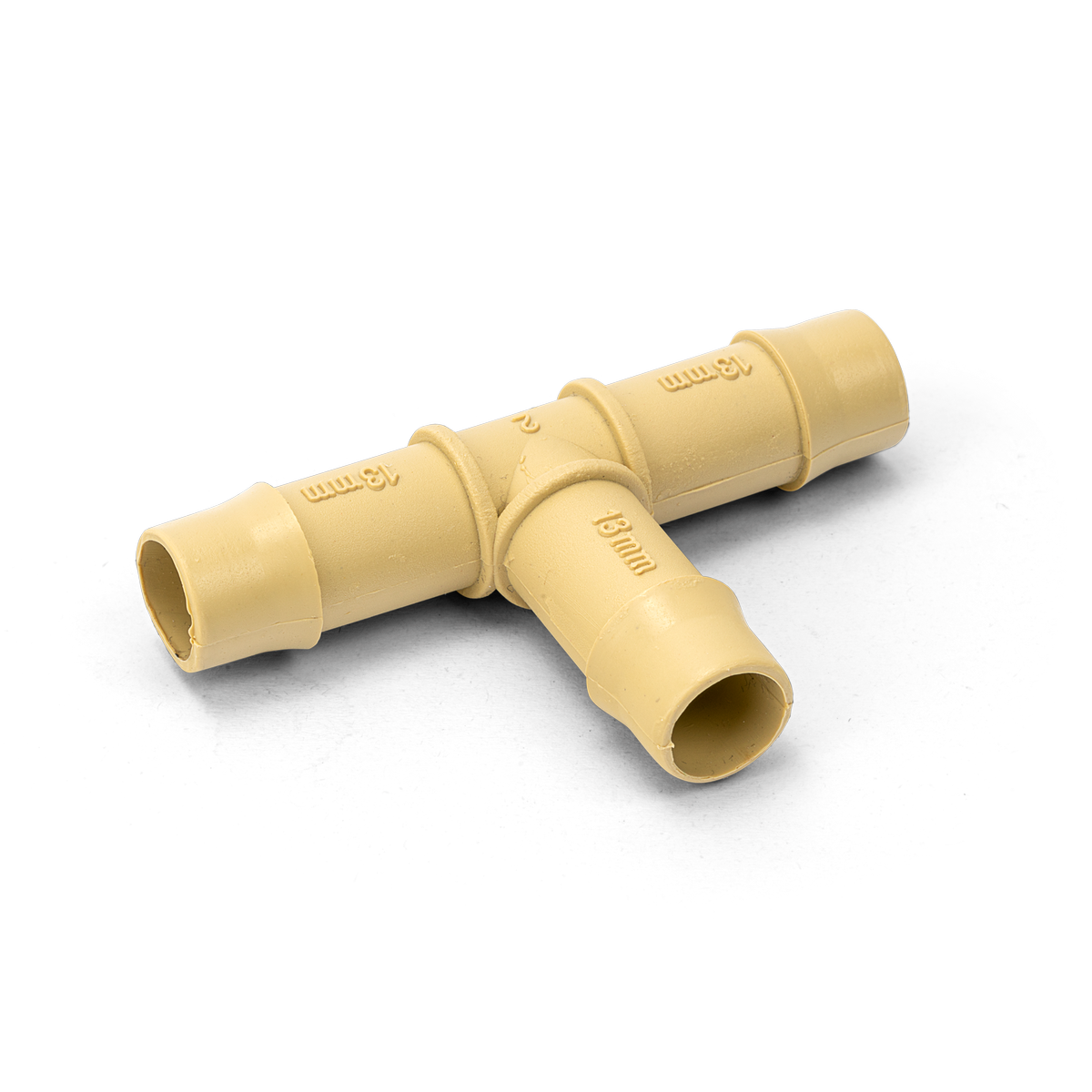Holman Barbed Tee - 13mm - Polypropylene - Beige
