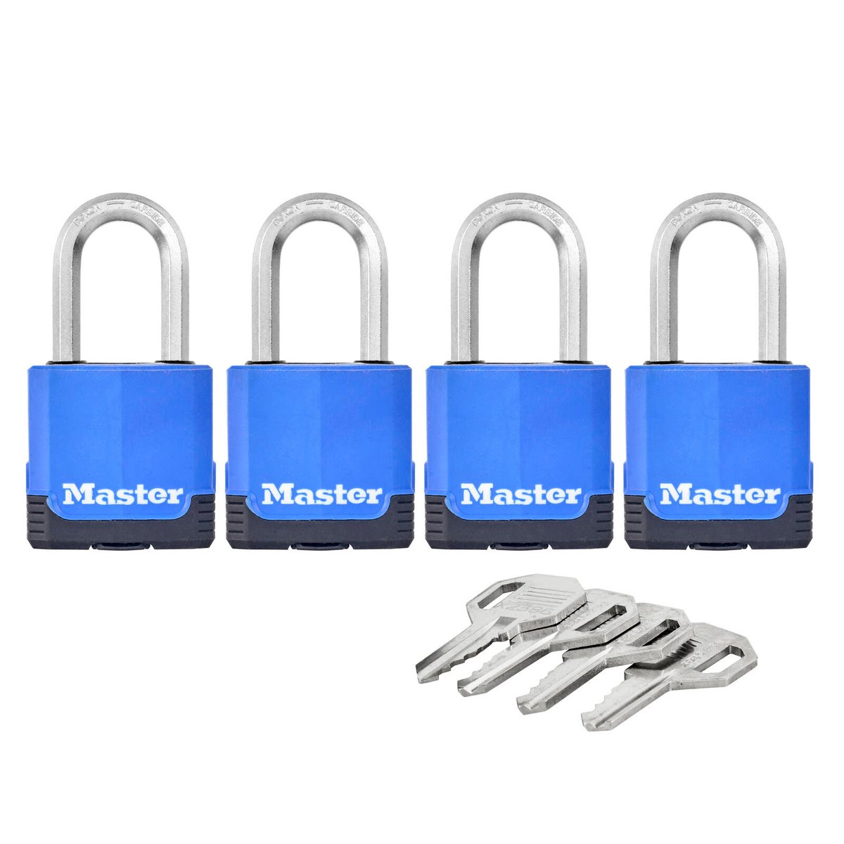Master Lock 45mm Excell Padlock 4 Pack Laminated Steel Weather Resistant