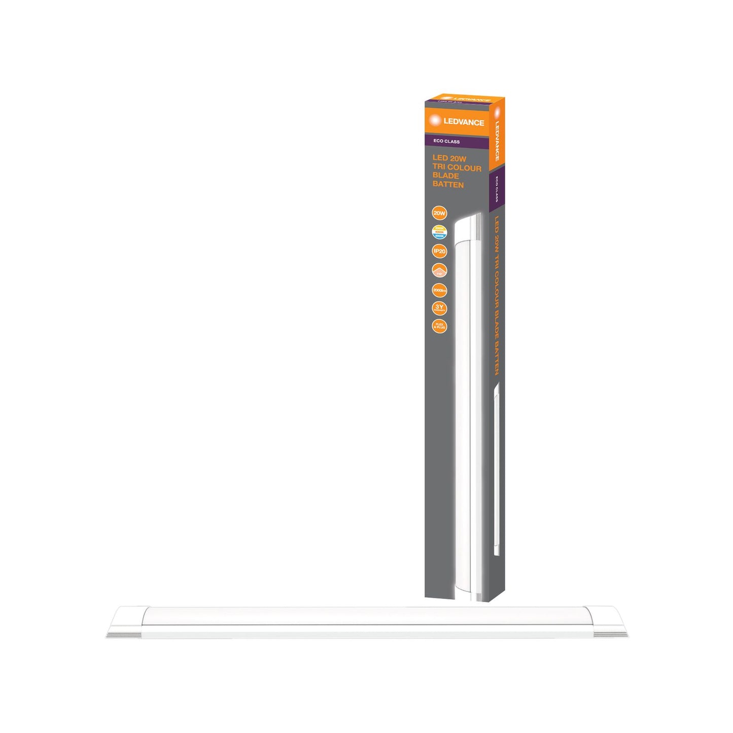 Ledvance LED Batten - 600mm - 20W - 2000lm - Tri Colour