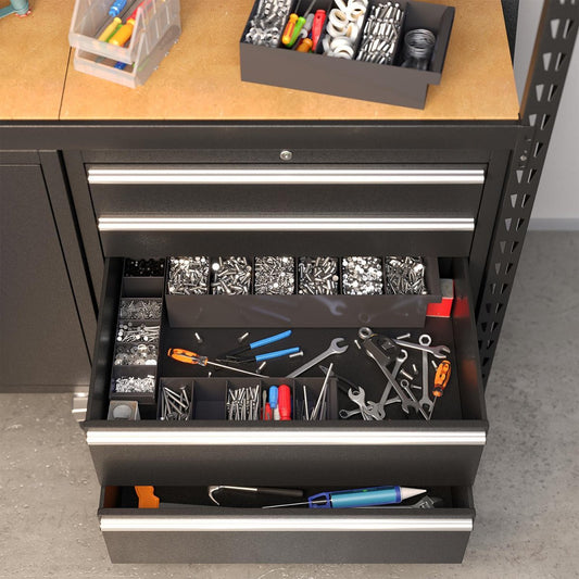 Handy Storage Spare Parts Tray - Medium Grey - PP - Easy Access