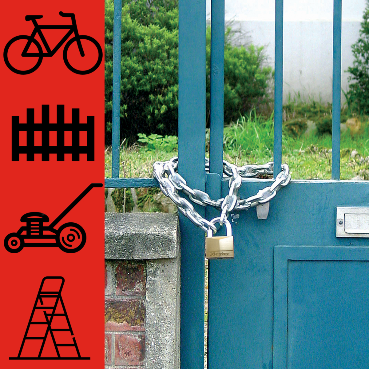 Master Lock Security Chain 8mm x 1m Steel Vinyl Protection