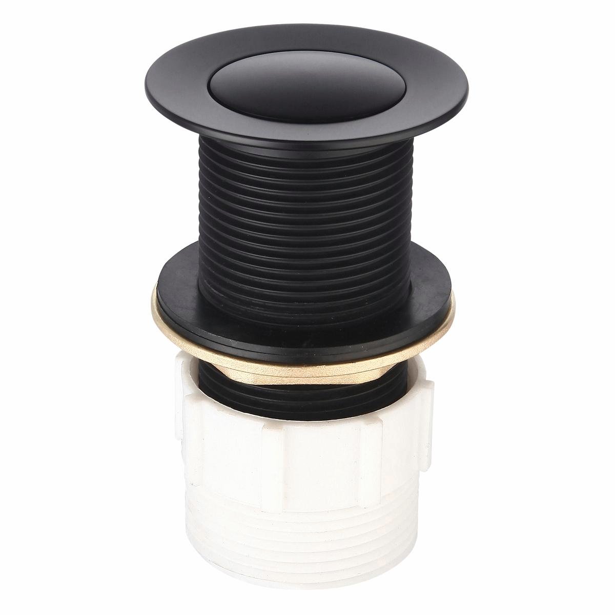 Kinetic 32mm Black Matte Pop Up Basin Waste Brass Durable Easy Drainage