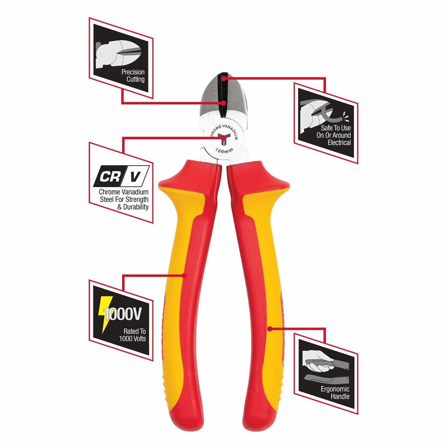 Trojan VDE Side Cutting Plier - 160mm