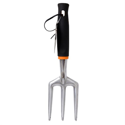 Fiskars Aluminium Fork - 90mm Tines - Ergonomic Design - SoftGrip Handle