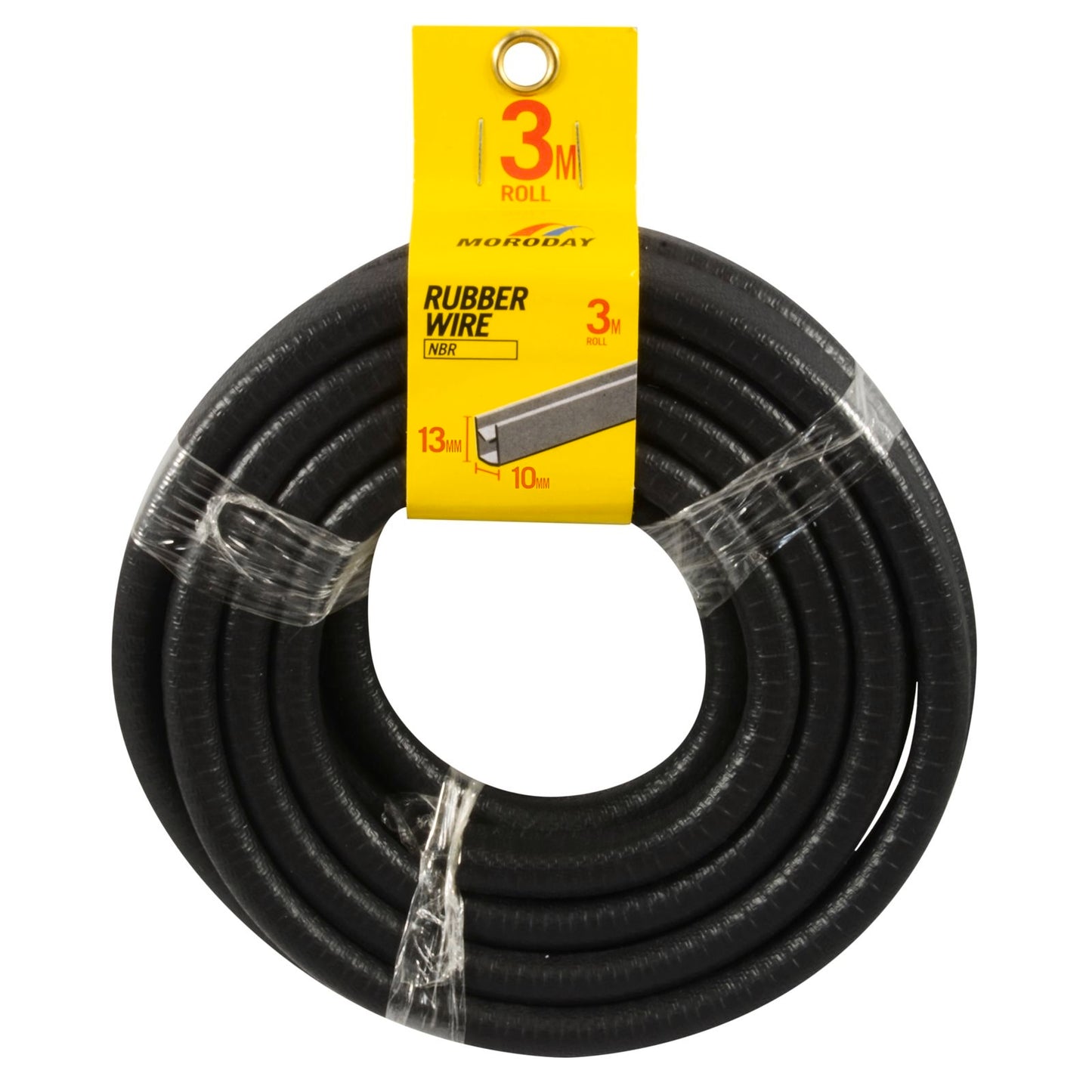 Moroday Rubber and Wire - 10mm x 13mm x 3m