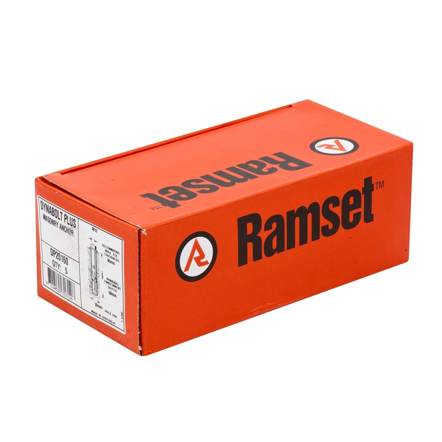 Ramset DynaBolt Plus - 20 x 160mm - 5 Pack