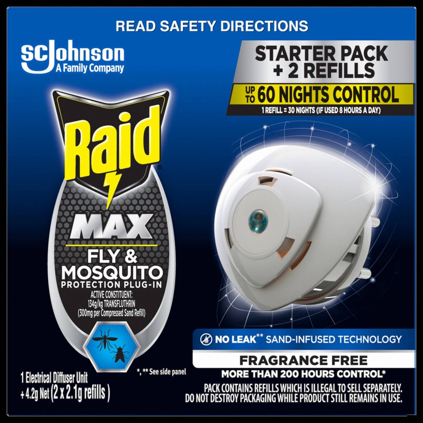 Raid Max Fly and Mosquito Electronic Plug In - 100 x 150mm