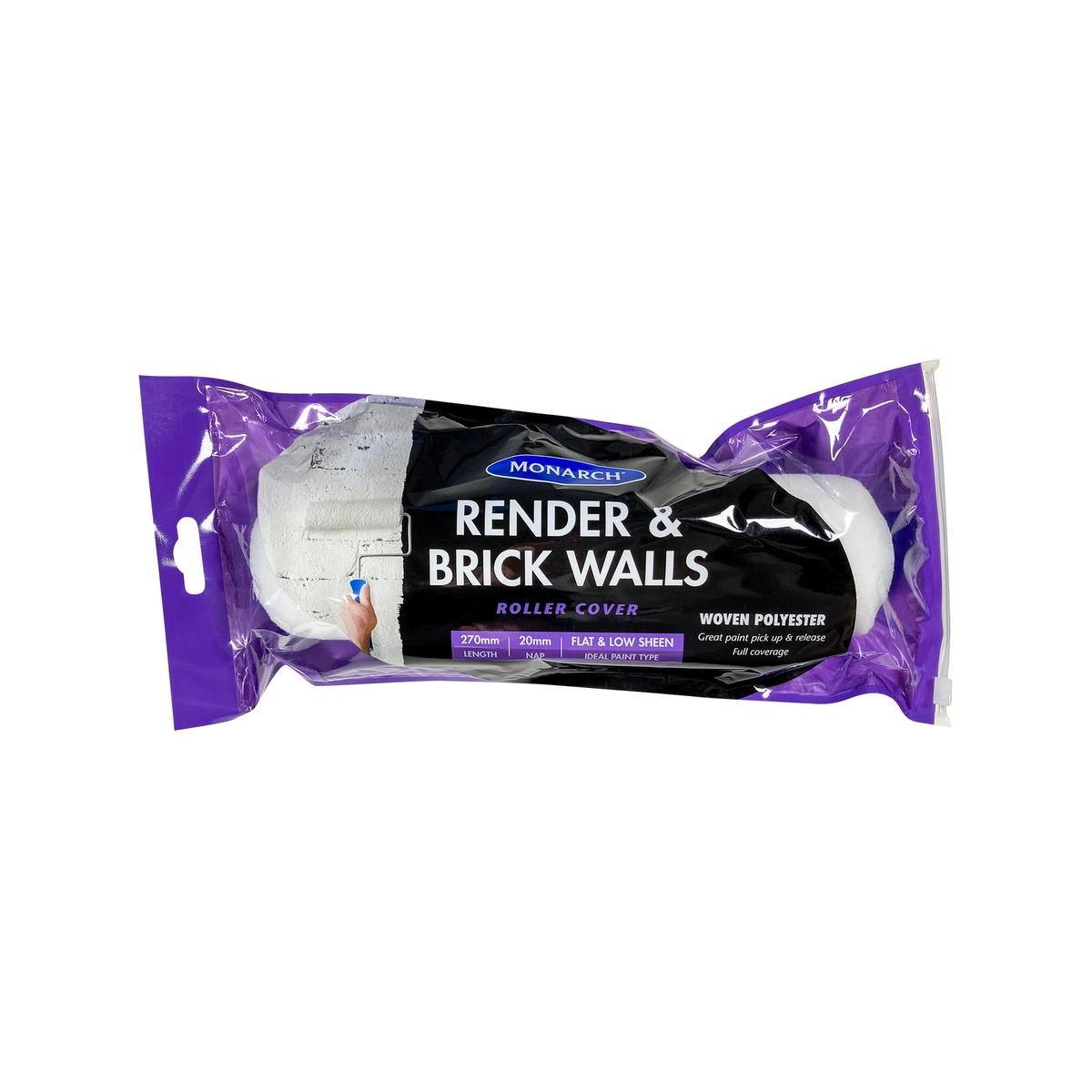 Monarch Render and Brick Walls Roller Cover 270mm Woven Polyester