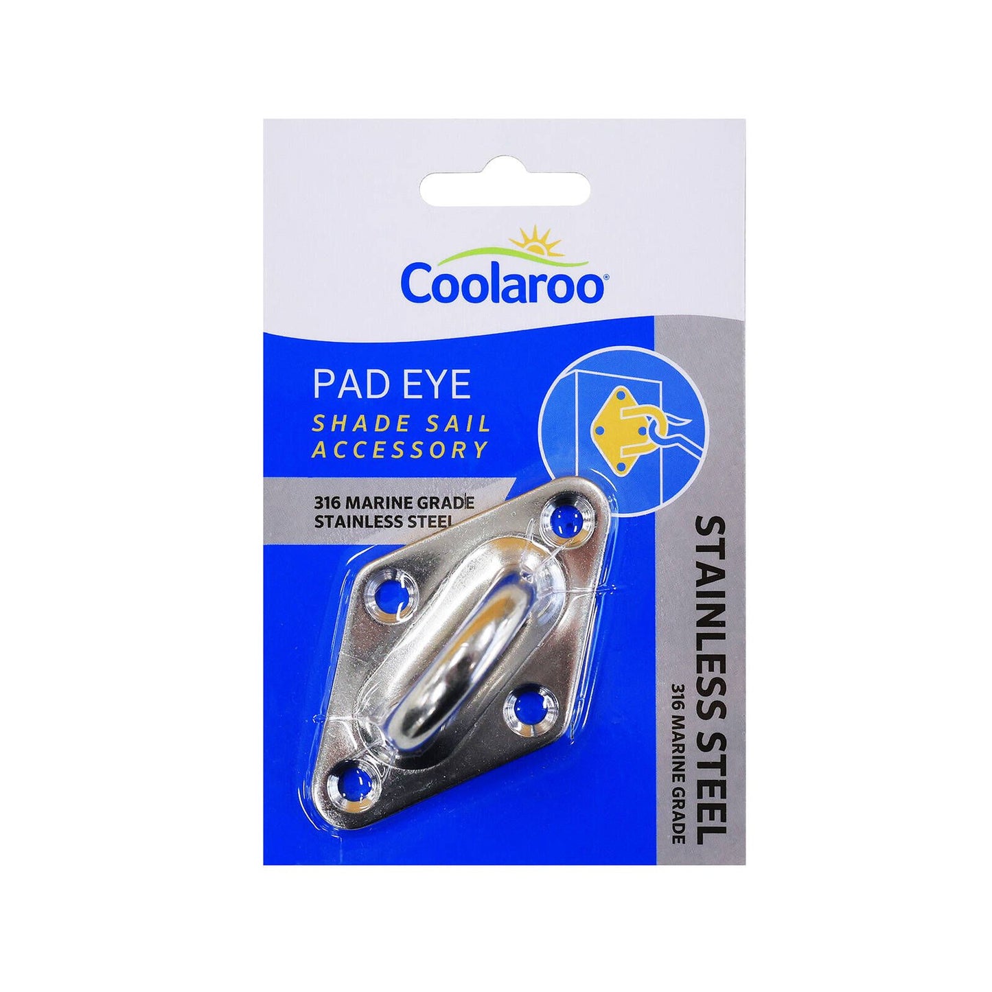 Coolaroo Shade Sail Pad Eye - 50mm