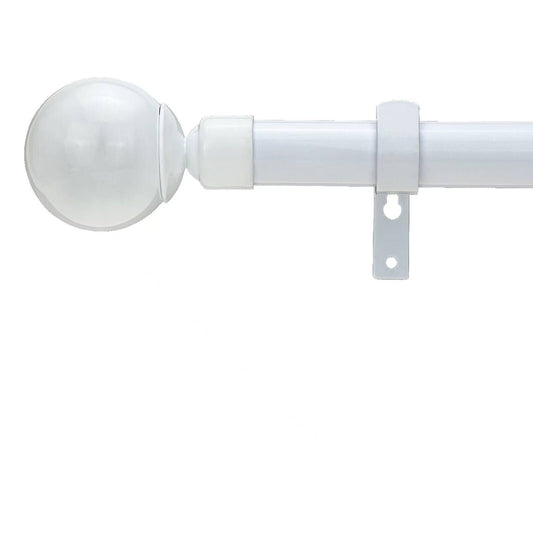 Pillar White Curtain Rod Bracket 16 & 25mm 1 Pair