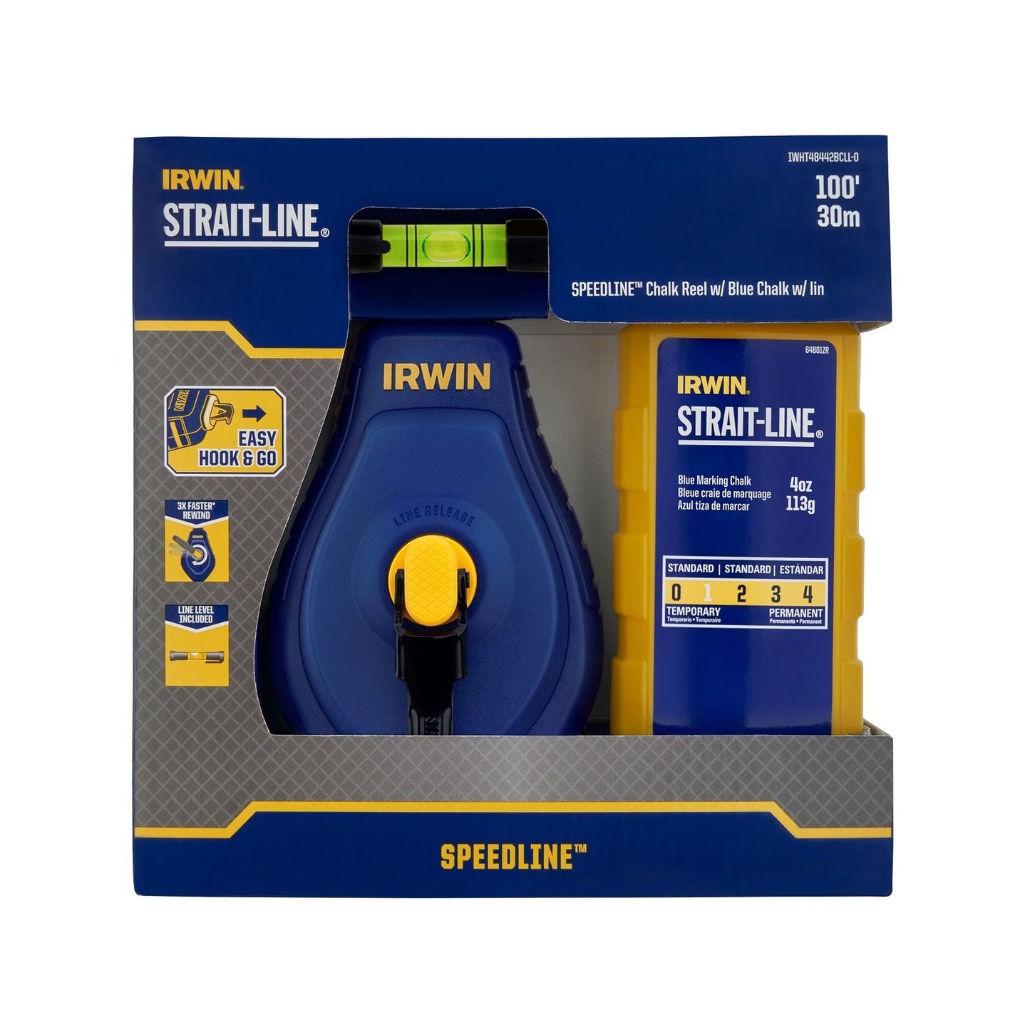 Irwin Strait Line Speedline Chalk Reel - 30m