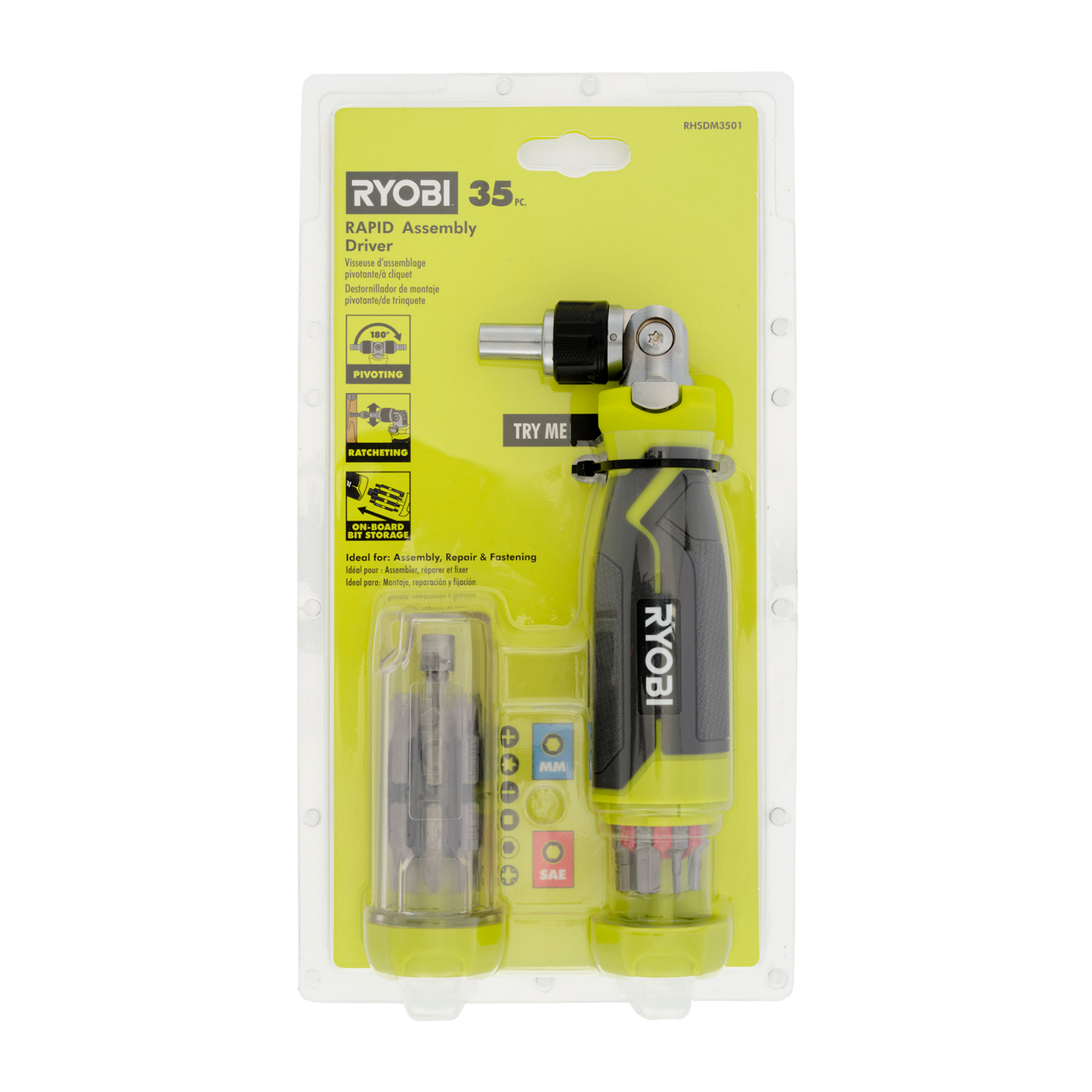 Ryobi Quick Change Ratcheting Driver - 35 Piece