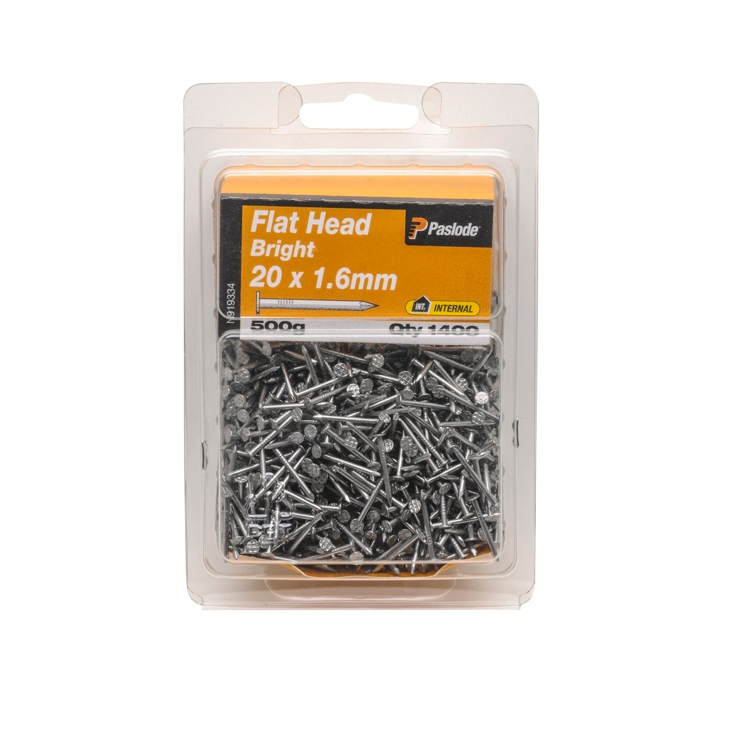 Paslode Flat Head Nails - 20 x 1.6mm - 500g