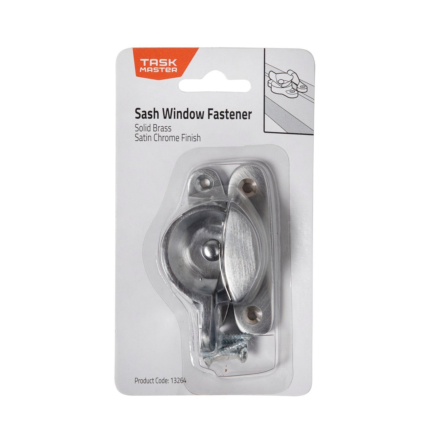 Taskmaster Sash Fastener - 80mm - Satin Chrome