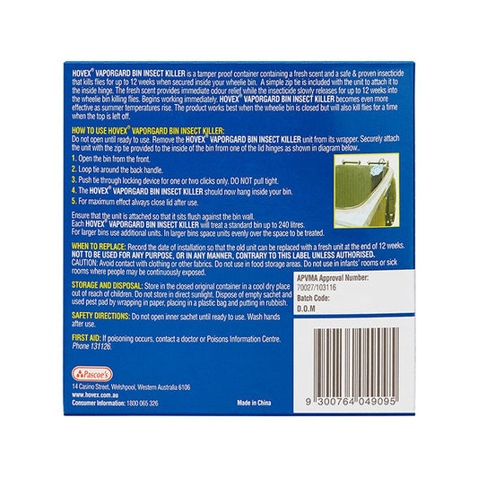 Hovex Vapogard Bin Insect Killer Each