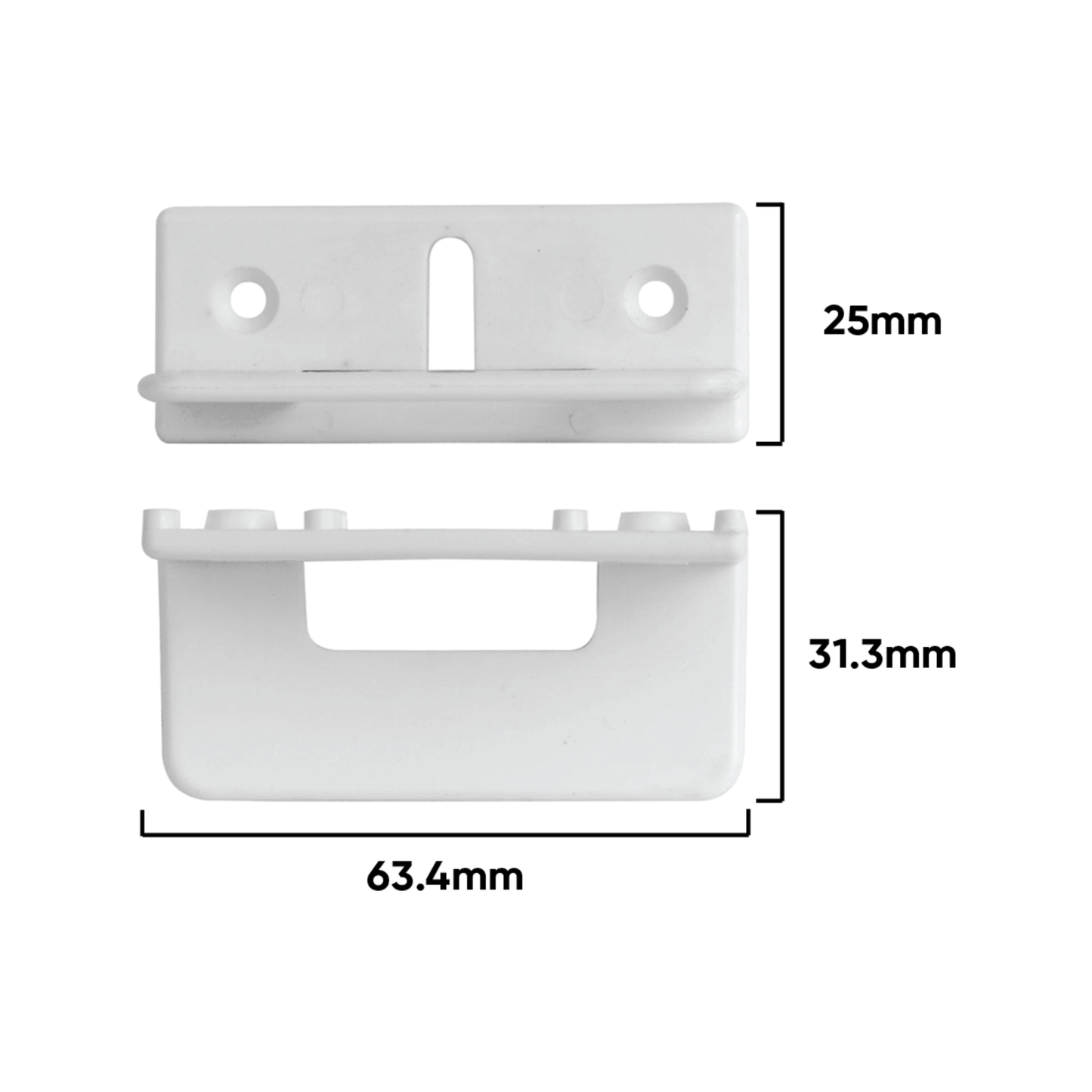 Rolltrak Floor Door Guide - 64mm