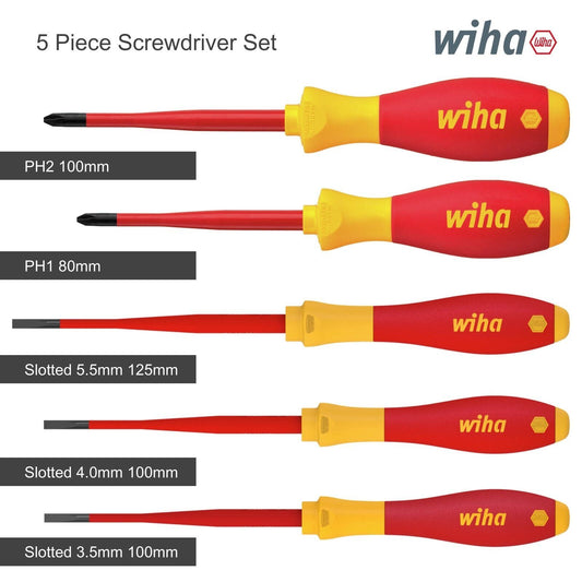 Wiha Insulated VDE Screwdriver Set - 5 Piece