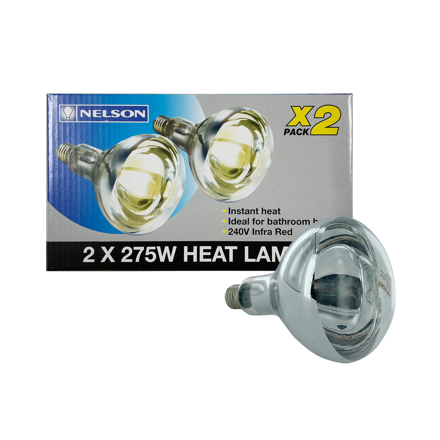 Nelson 2 x 275W Heat Lamp For Bathroom Heaters
