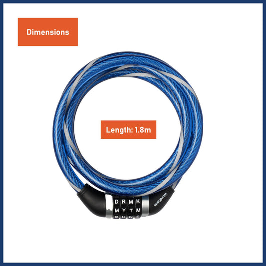 Wordcode Reflective Cable Lock - 12mm x 1.8m