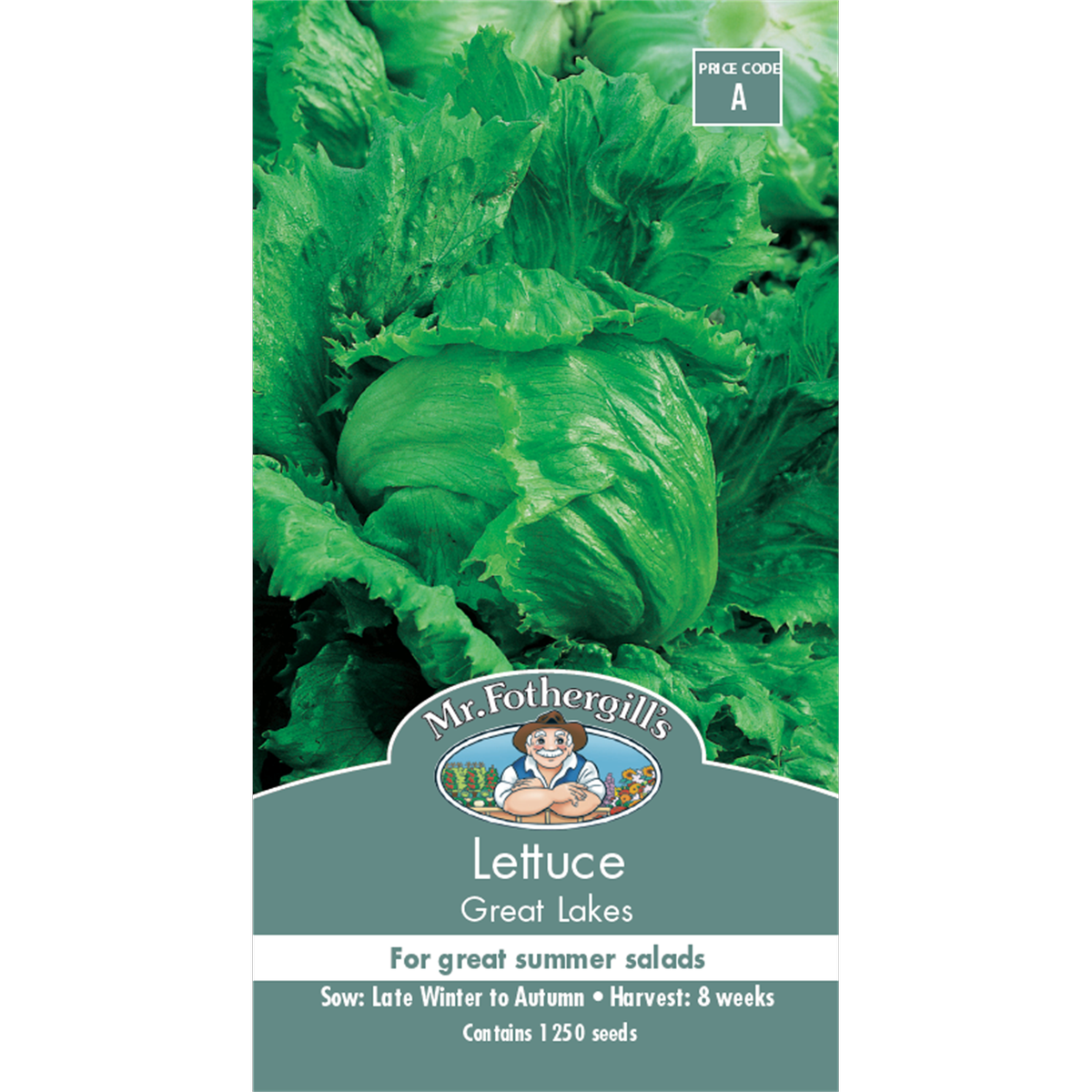 Mr Fothergill Great Lakes Lettuce Seeds - Large Crisp Heads - Green - Ideal for Summer Salads