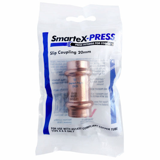 SmarteX-PRESS Slip Coupling - 20mm - Copper