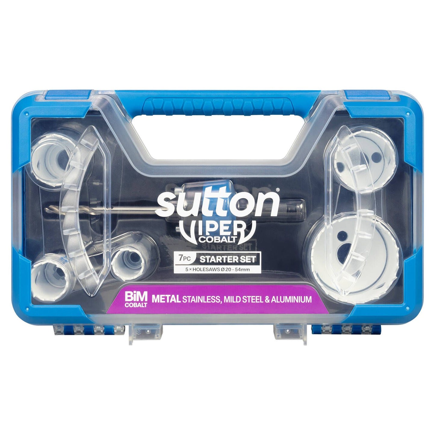 Sutton Tools Bi Metal Viper Cobalt Holesaw Set - 54mm - 7 Piece