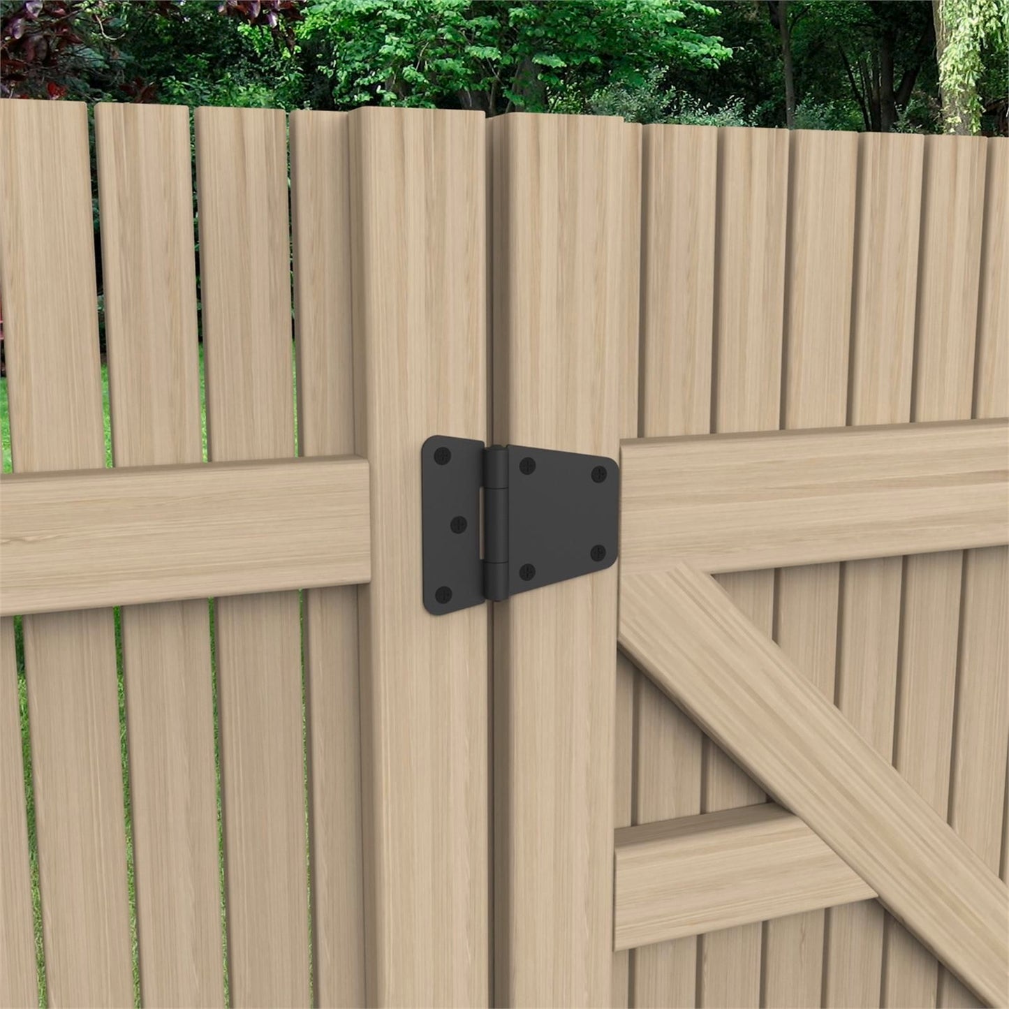 Zenith Matte Black Tapered Gate Hinge - 130mm - 2 Pack