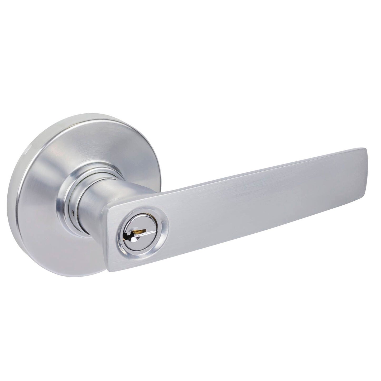 Gainsborough Neue Aurora Entrance Lever Set - Brushed Satin Chrome - 145 x 67mm