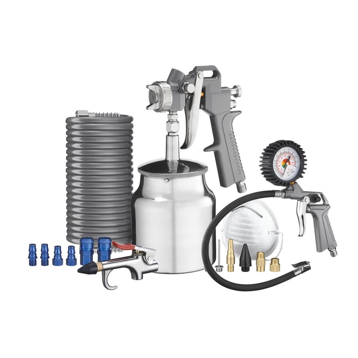 Ozito 30 Piece Air Tool Starter Kit - 5m Hose - Plastic Metal - Easy Use